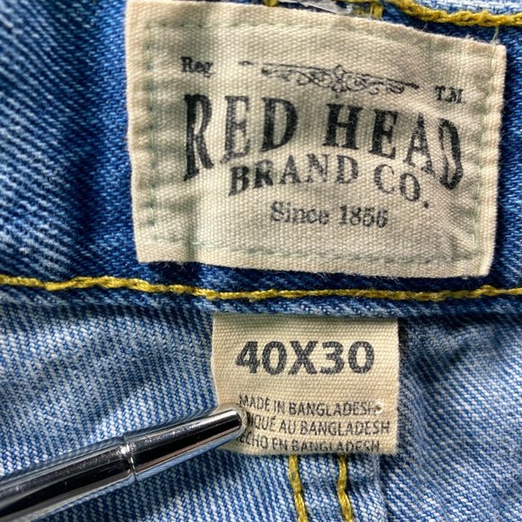 Redhead Jeans Men's 40 X 30 Straight Leg Blue Cotton Denim Heavy Casual - Picture 6 of 11